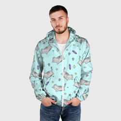 Мужская ветровка 3D Кавайные котики - фото 2