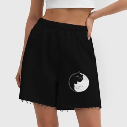 Женские шорты oversize футер хлопок Инь Янь - фото 2