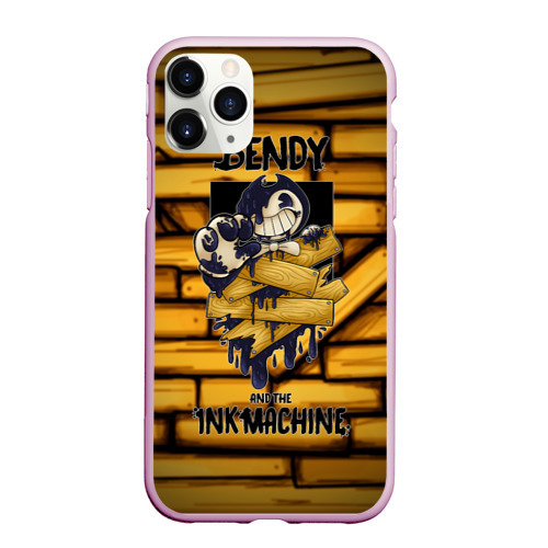 Чехол для iPhone 11 Pro Max матовый Bendy and the ink machine 26, цвет розовый