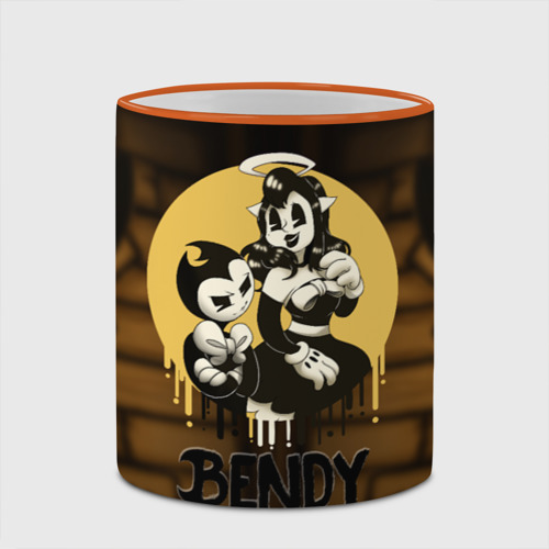 Кружка с полной запечаткой Bendy and the ink machine (30), цвет Кант оранжевый - фото 4