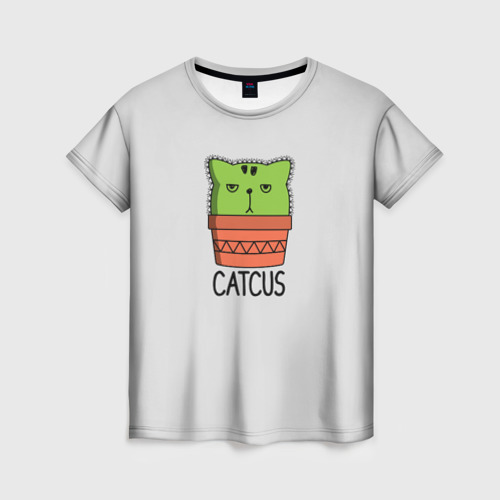 Женская футболка 3D Catcus