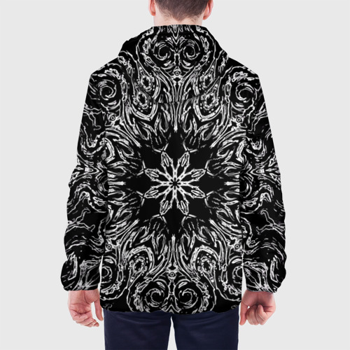 Мужская куртка 3D Белый узор на черном, цвет 3D печать - фото 5