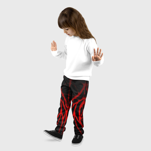 Детские брюки 3D Симбиот black, цвет 3D печать - фото 3