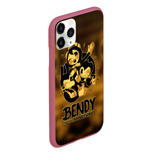 Чехол для iPhone 11 Pro Max матовый Bendy and the ink machine 32, цвет малиновый - фото 3