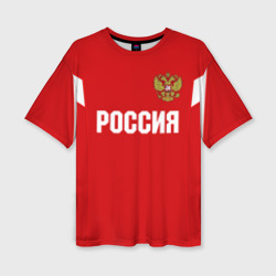 Женская футболка oversize 3D Сборная России