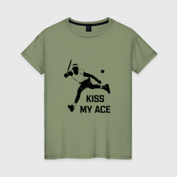 Женская футболка хлопок Kiss My Ace