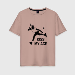 Женская футболка хлопок Oversize Kiss My Ace