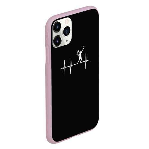 Чехол для iPhone 11 Pro матовый Теннис, цвет розовый - фото 3
