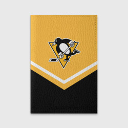 Обложка для паспорта матовая кожа Pittsburgh Penguins Форма 1