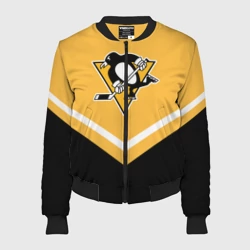 Женский бомбер 3D Pittsburgh Penguins Форма 1