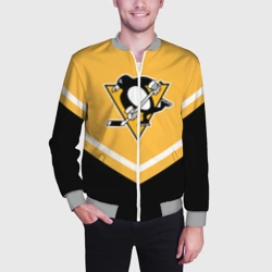 Мужской бомбер 3D Pittsburgh Penguins Форма 1 - фото 2