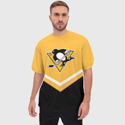 Мужская футболка oversize 3D Pittsburgh Penguins Форма 1 - фото 2