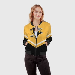Женский бомбер 3D Pittsburgh Penguins Форма 1 - фото 2
