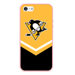 Чехол для iPhone 5/5S матовый Pittsburgh Penguins Форма 1