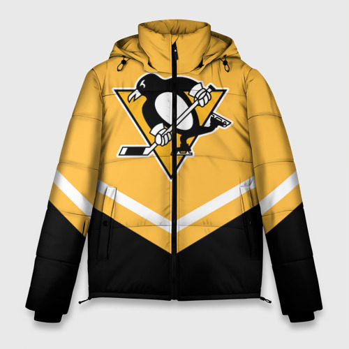 Мужская зимняя куртка 3D Pittsburgh Penguins Форма 1, цвет черный