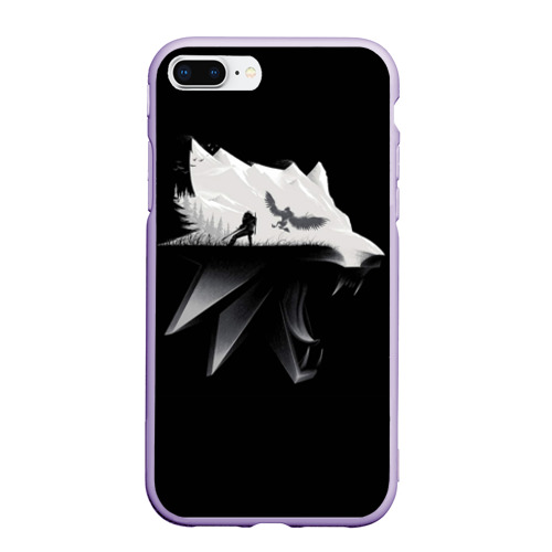 Чехол для iPhone 7Plus/8 Plus матовый с принтом Волк, вид спереди #2