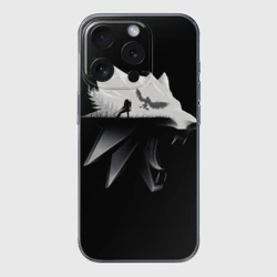 Чехол для iPhone 15 Pro Max силиконовый с защитой камеры Волк