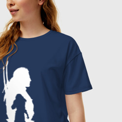 Женская футболка хлопок Oversize Silhouette - фото 2