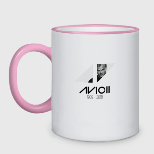 Кружка двухцветная Dj Avicii, цвет Кант розовый
