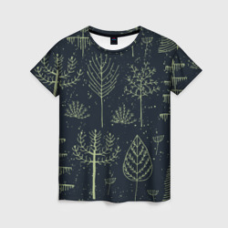 Женская футболка 3D Загадочный лес