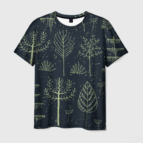 Мужская футболка 3D Загадочный лес, цвет 3D печать