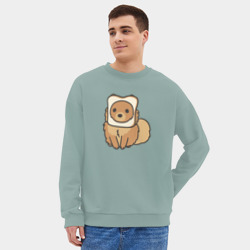 Мужской свитшот oversize без начеса хлопок Шпиц - фото 2