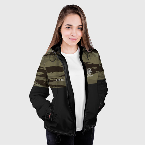 Женская куртка 3D Камуфляж ВМФ РФ, цвет черный - фото 4