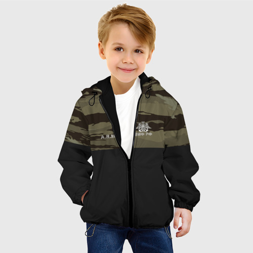 Детская куртка 3D Камуфляж ВМФ РФ, цвет черный - фото 3