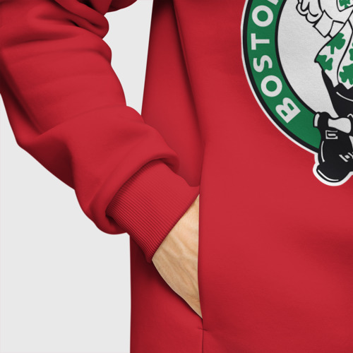 Мужское худи Oversize хлопок Boston Celtics, цвет красный - фото 8