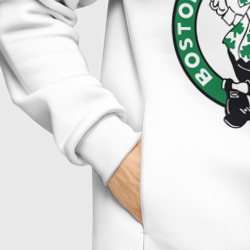 Худи с принтом Boston Celtics для женщины, вид на модели спереди №6. Цвет основы: белый