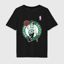 Мужская футболка хлопок Oversize Boston Celtics