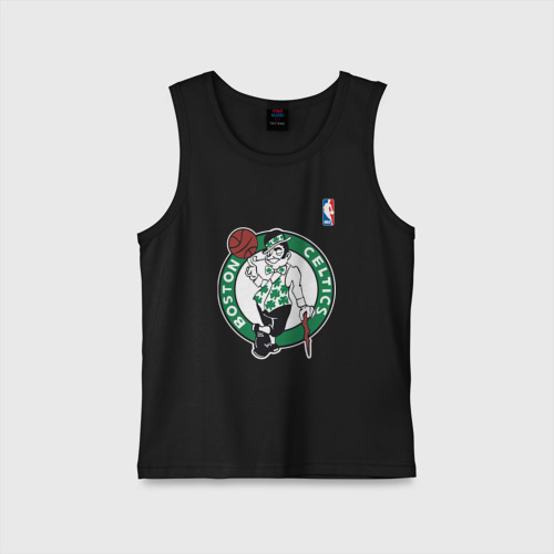 Детская майка хлопок Boston Celtics, цвет черный