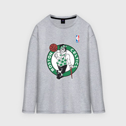 Мужской лонгслив oversize хлопок Boston Celtics