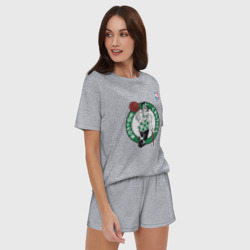 Женская пижама с шортиками хлопок Boston Celtics - фото 2