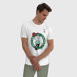 Мужская пижама с белой футболкой хлопок Boston Celtics - фото 2