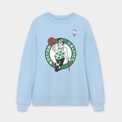 Мужской свитшот oversize без начеса хлопок Boston Celtics