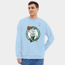 Мужской свитшот oversize без начеса хлопок Boston Celtics - фото 2