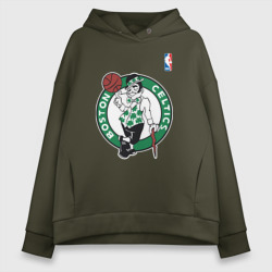 Женское худи Oversize хлопок Boston Celtics