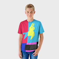 Детская футболка 3D Лама Фортнайт - фото 2