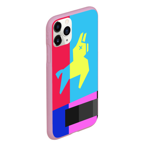 Чехол для iPhone 11 Pro Max матовый Лама Фортнайт, цвет розовый - фото 3