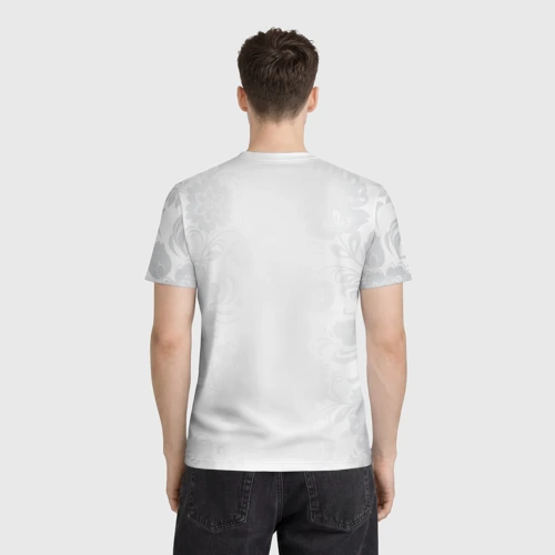 Мужская футболка 3D с принтом Россия, вид сзади #2