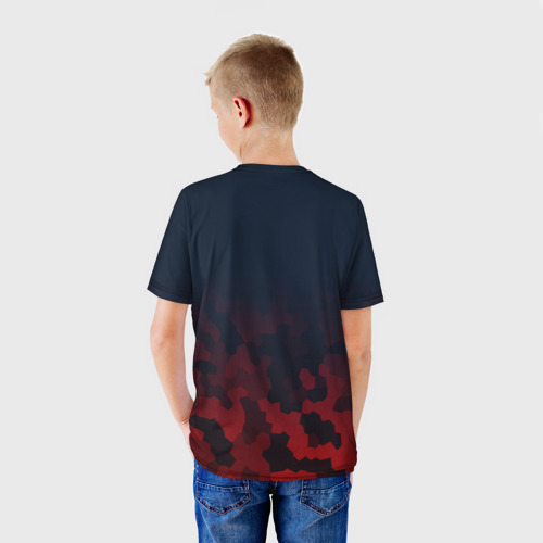 Детская футболка 3D с принтом BAYERN MUNCHEN SPORT, вид сзади #2