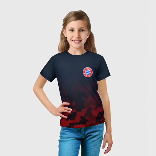 Детская футболка 3D с принтом BAYERN MUNCHEN SPORT, вид сбоку #3