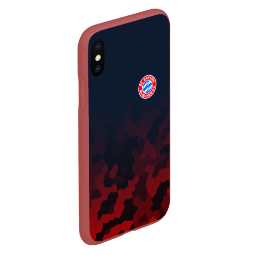 Чехол для iPhone XS Max матовый с принтом BAYERN MUNCHEN SPORT, вид сбоку #3