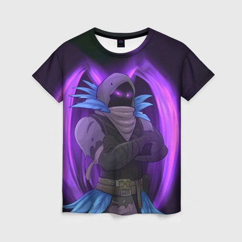 Женская футболка 3D с принтом Raven, вид спереди #2