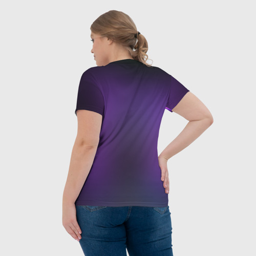 Женская футболка 3D с принтом Raven, вид сзади #2