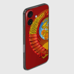 Чехол для iPhone 16 силиконовый с защитой камеры Герб СССР - фото 2