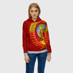 Женская толстовка 3D Герб СССР - фото 2