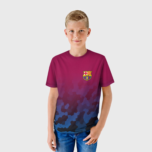 Детская футболка 3D FC Barca sport, цвет 3D печать - фото 3