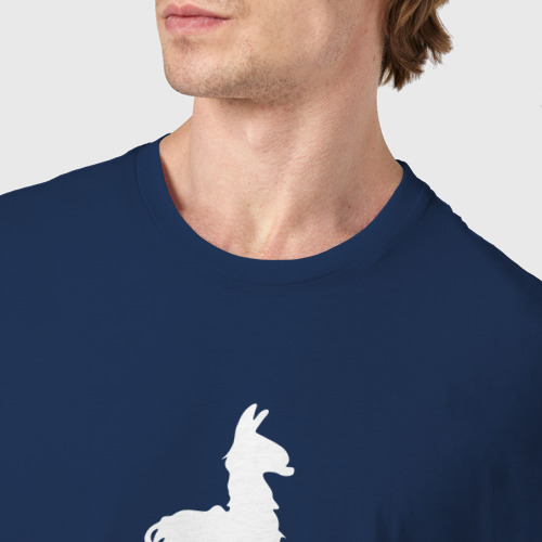 Мужская футболка хлопок T-shirt, цвет темно-синий - фото 6